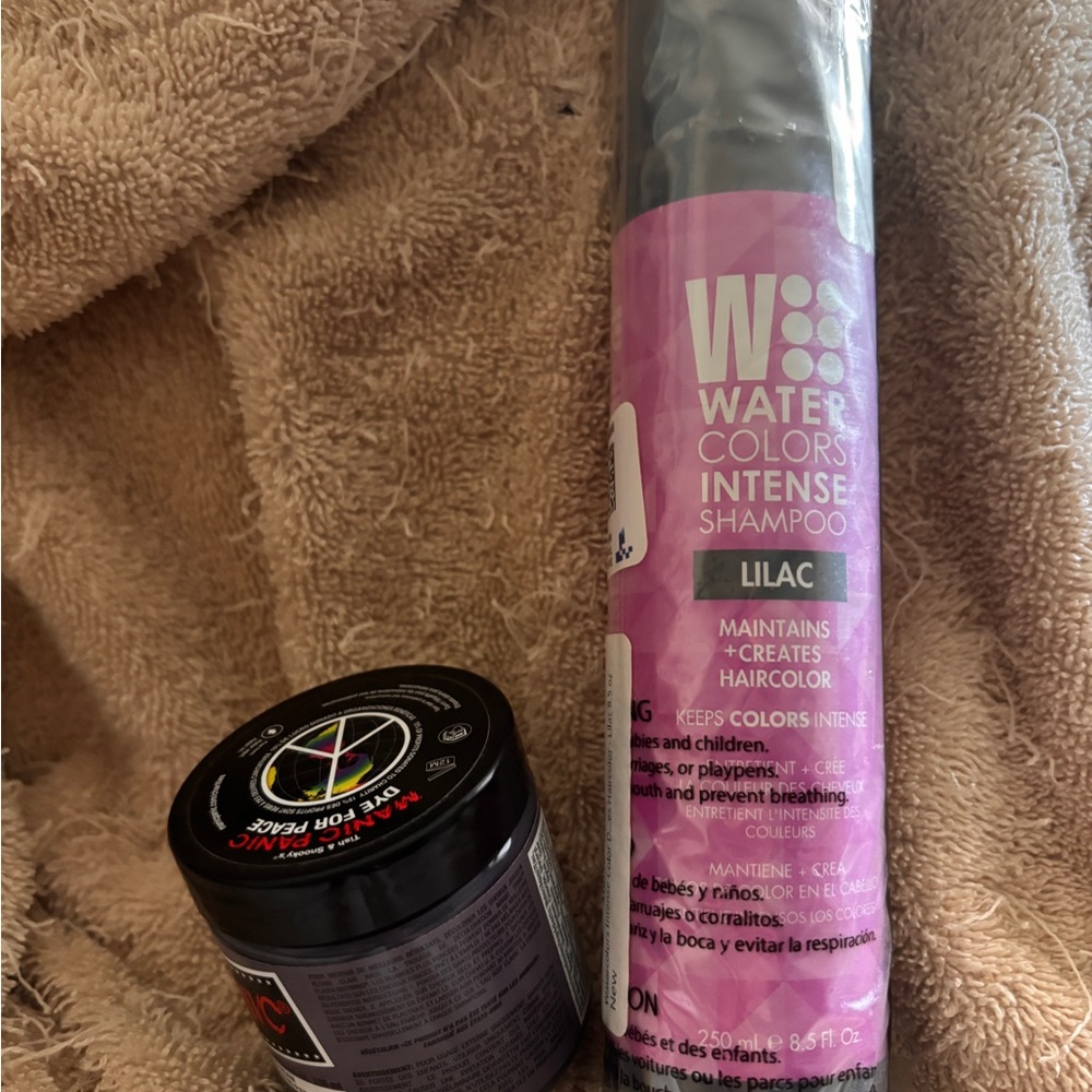 Watercolors Intense Shampoo Lilac and Manic Panic Amethyst Ashes